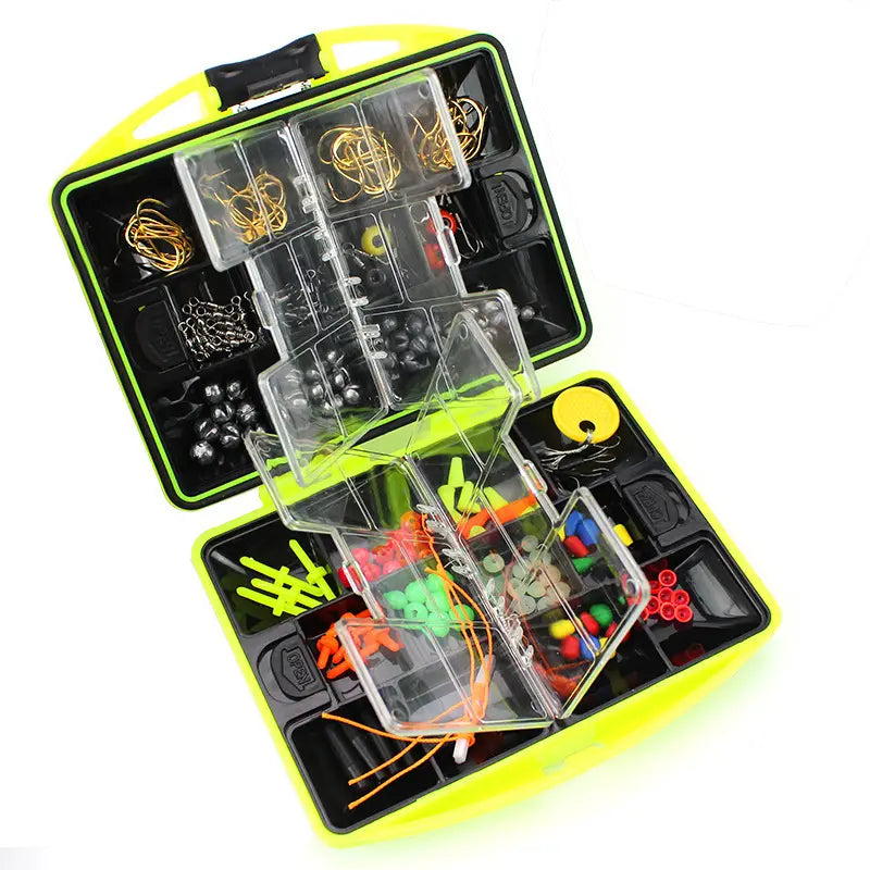 Compact Fishing Tackle Box - 184 pcs
